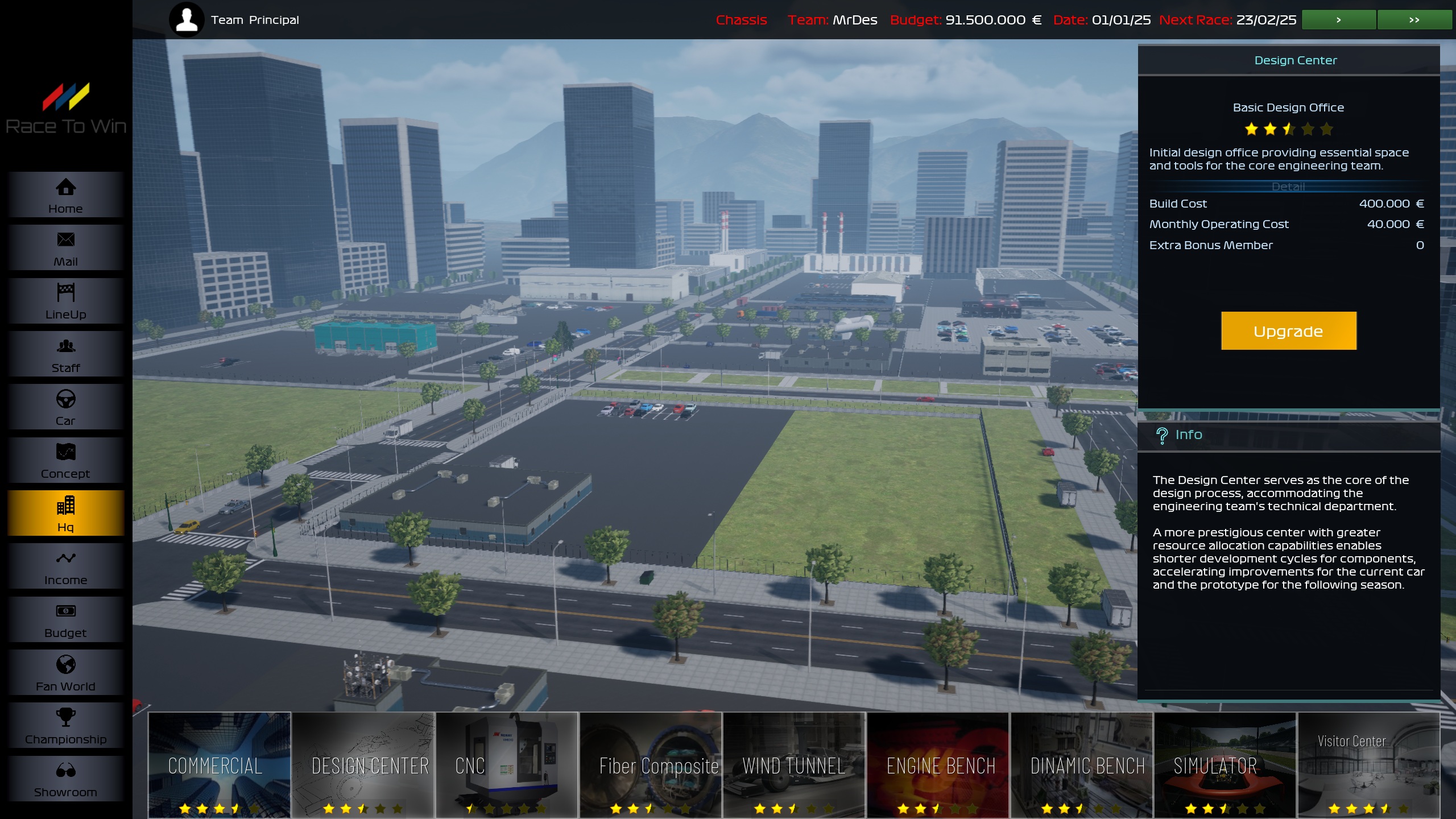 Telemetria in Team Principal Simulator