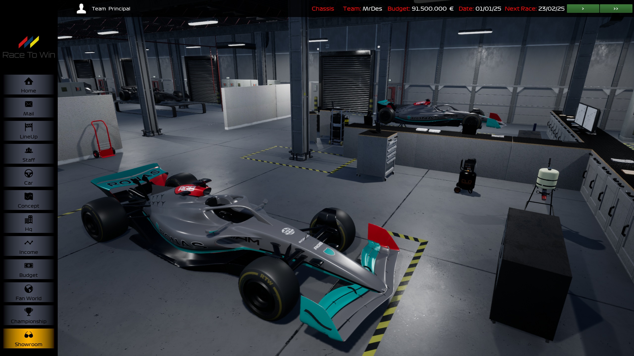 Telemetria in Team Principal Simulator