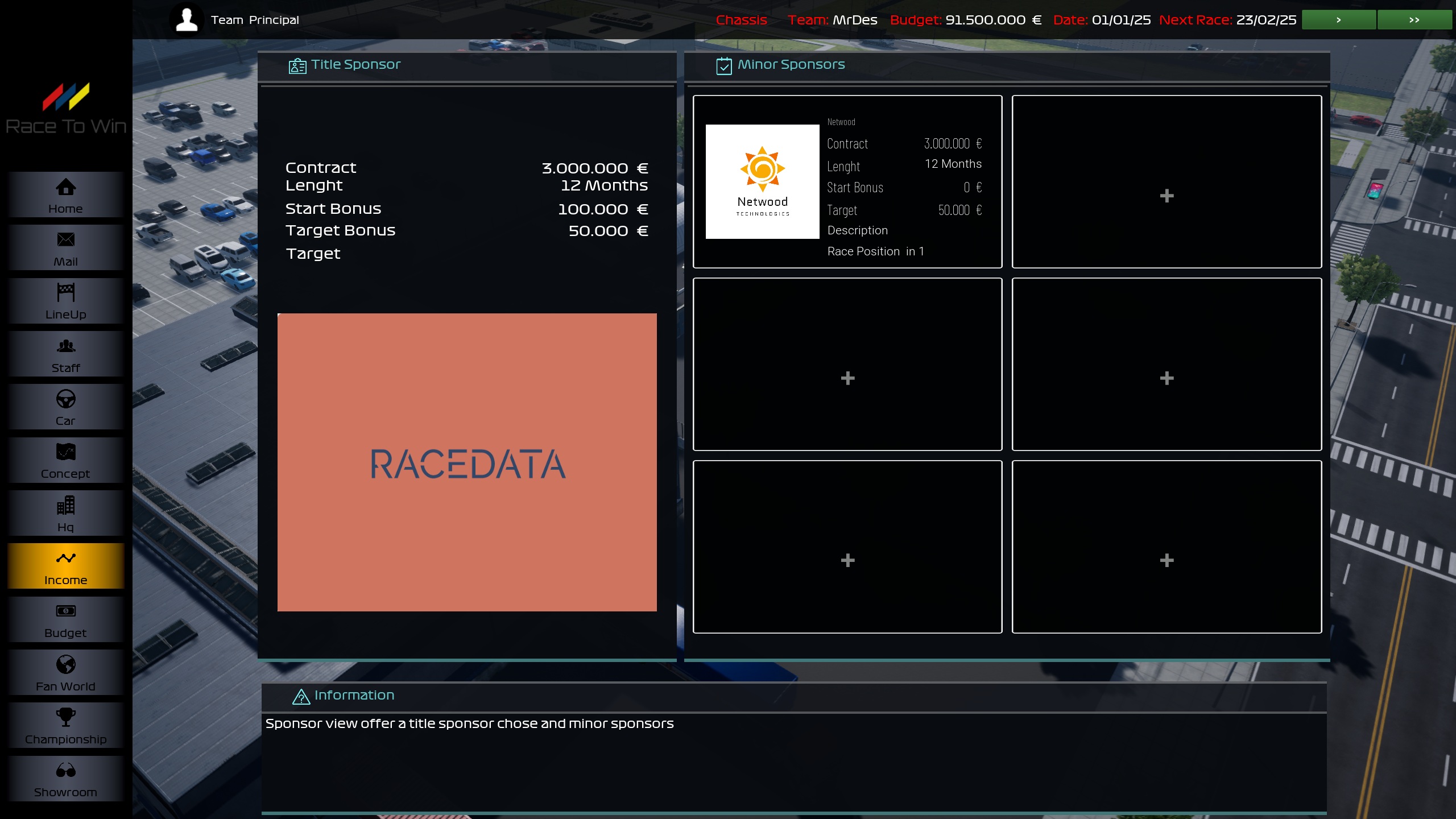 Sviluppo di Team Principal Simulator