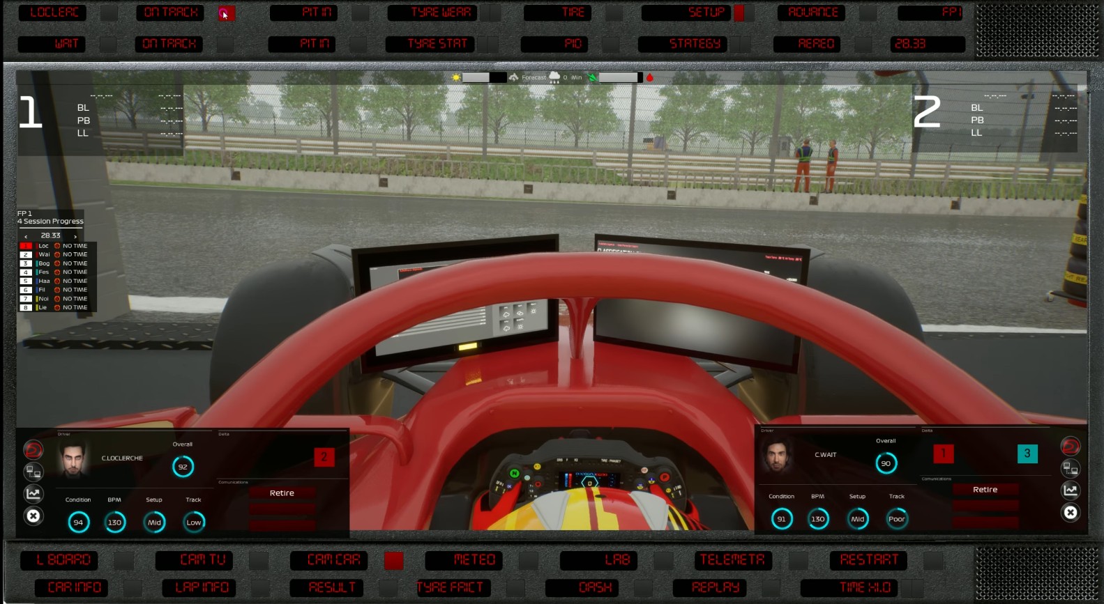Telemetria in Team Principal Simulator