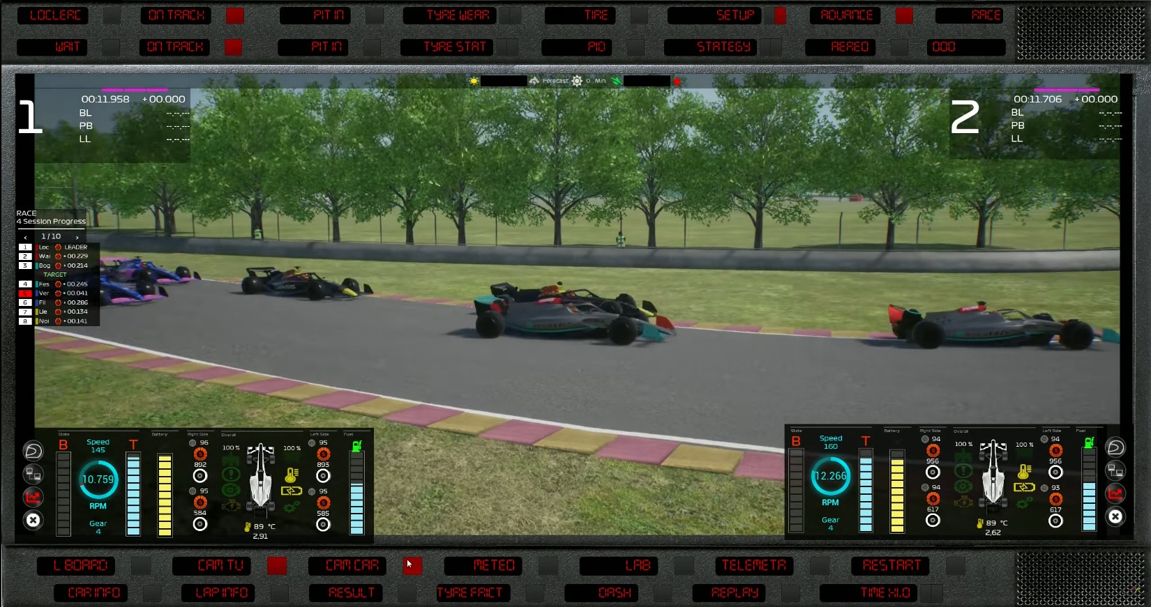 Telemetria in Team Principal Simulator